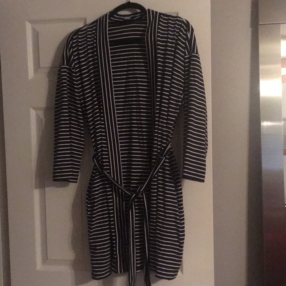 J crew striped kimono robe